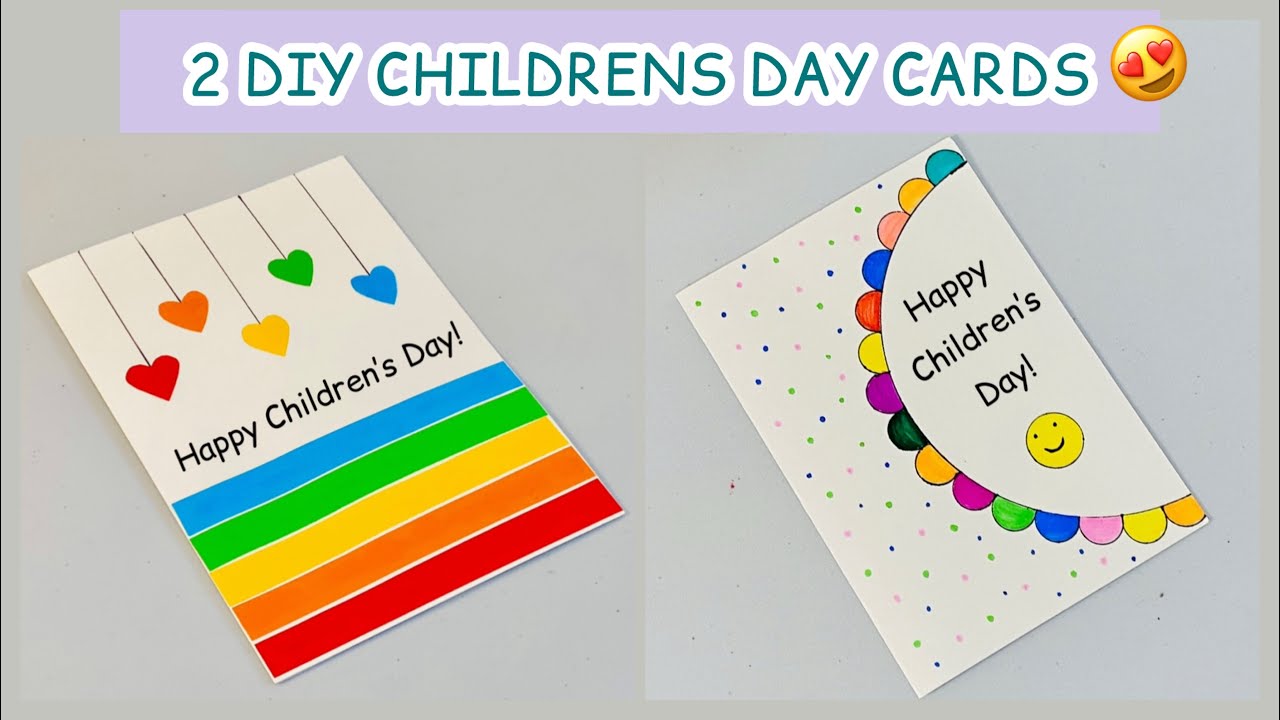 2 last Minute Children’s Day Card ideas🥰 2 cute Children’s day cards | Best greeting cards