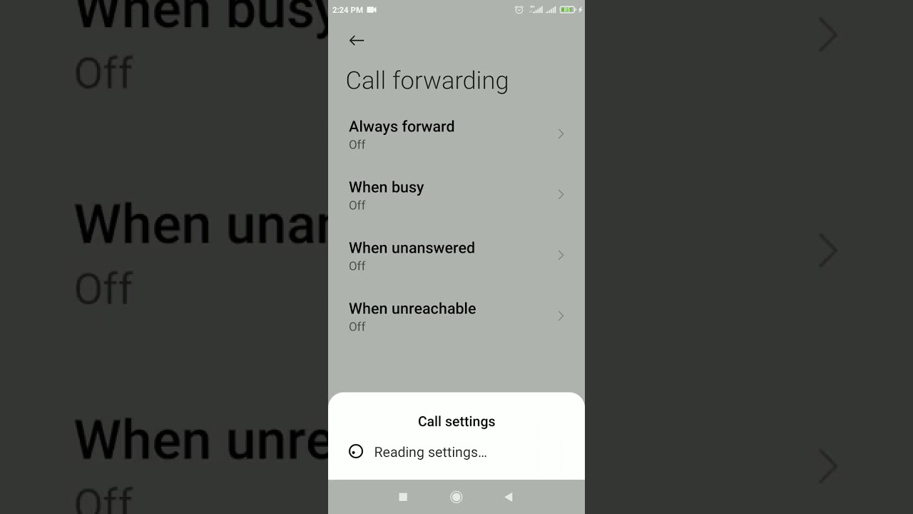 When unanswered Forward calls to another Number in Redmi 7A MIUI 12.5 designed by Xiaomi Settings
