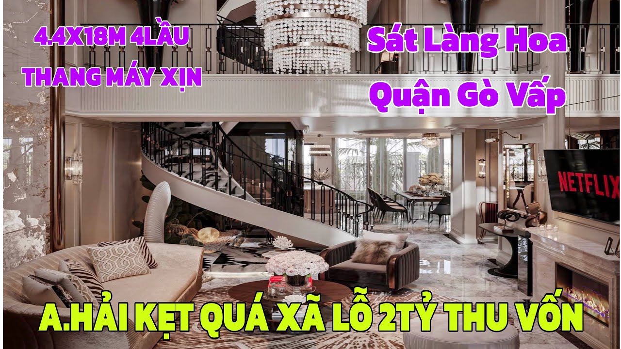 Cuối năm cần tiền ! A. Hải Đại Hạ Giá xã lỗ 2 tỷ bán gấp căn nhà 4.4 x 18m 4 lầu Thang Máy ở Gò Vấp 