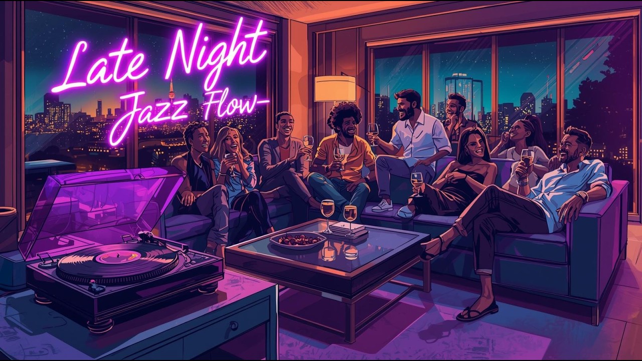 🌙 Late Night Jazz Flow with Purple | Smooth Piano & Vinyl Chill