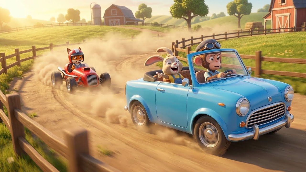 A Magical Day of Monkey & Rabbit and the Dream Car Adventure 🐵🐰🚗✨