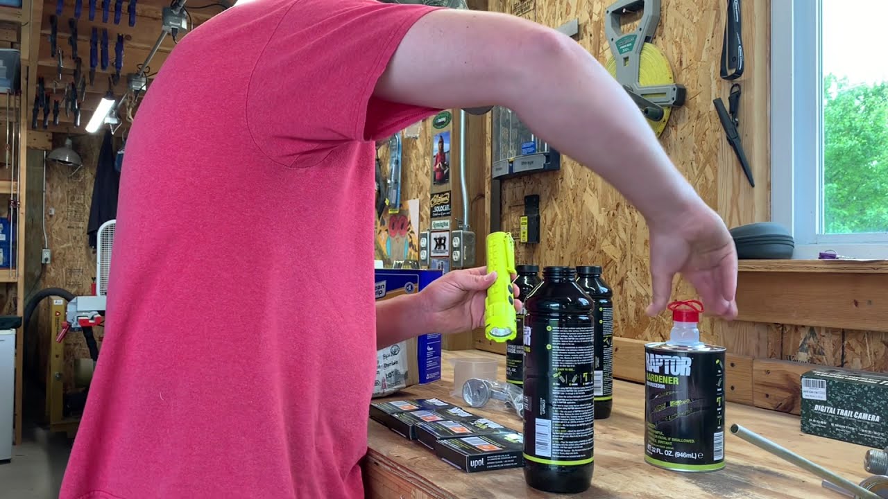 Squaredrop Camper Build, Part 8, Applying Raptor Liner