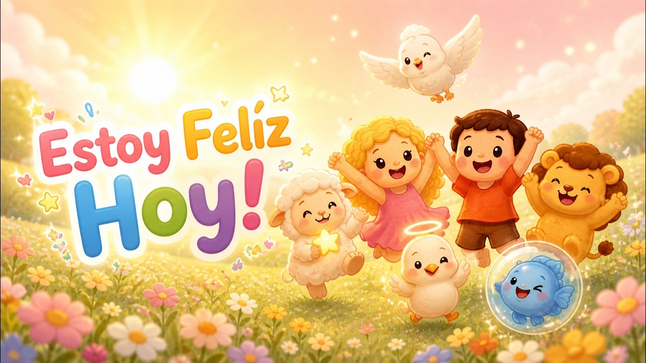 Estoy Feliz Hoy | Canción Cristiana para Niños en Español | Música Alegre !