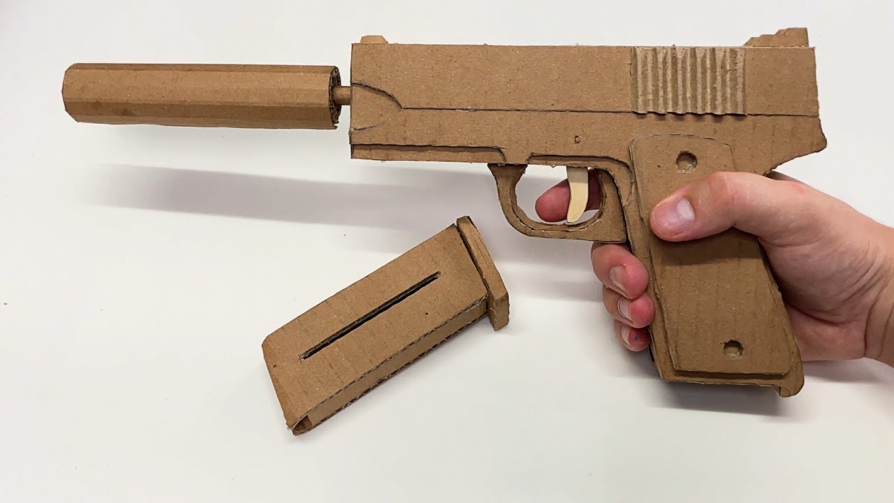COMO FAZER UMA ARMA DE PAPELÃO QUE DISPARA