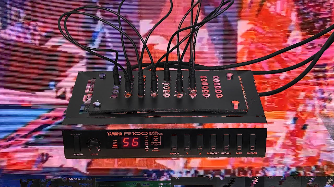 Yamaha R100 Reverb Processor Circuit bent | Glitch | Circuit bending