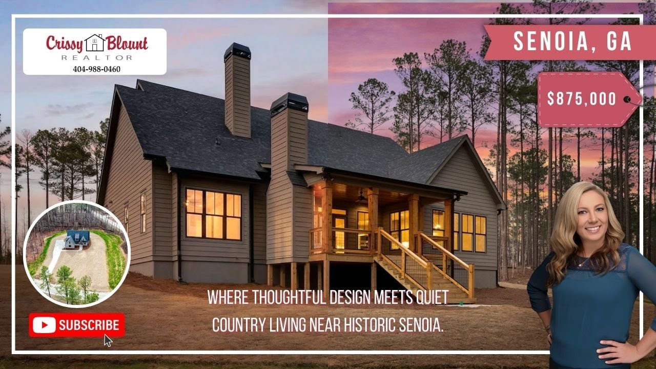 SENOIA GA Home for Sale | 2.53 Acres & New Construction | Full Tour