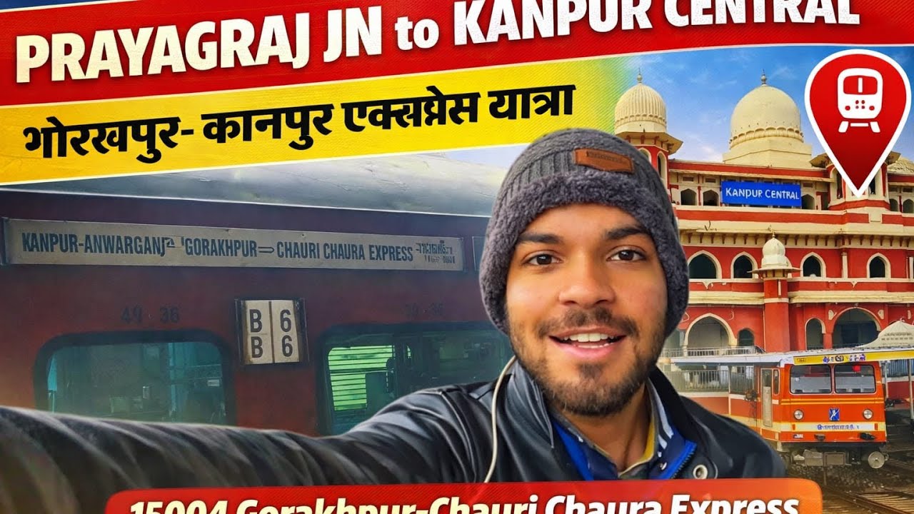 A Journey in 15004 Gorakhpur-Kanpur Anwarganj Chauri Chaura Express in dense fog.