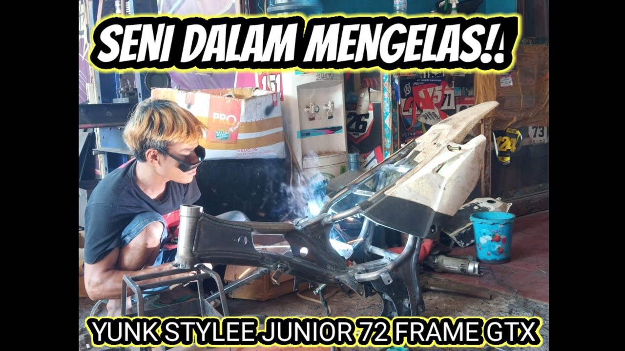 Beginilah proses pengelasan frame bebek standar body set yz 85!!!