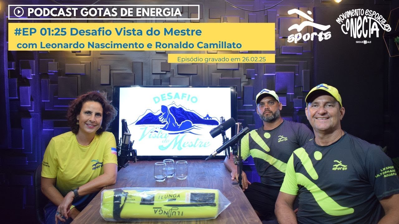 Desafios Vista do Mestre, #podcast  Gotas de Energia, #LN SPorts e #movimentoesporteconecta