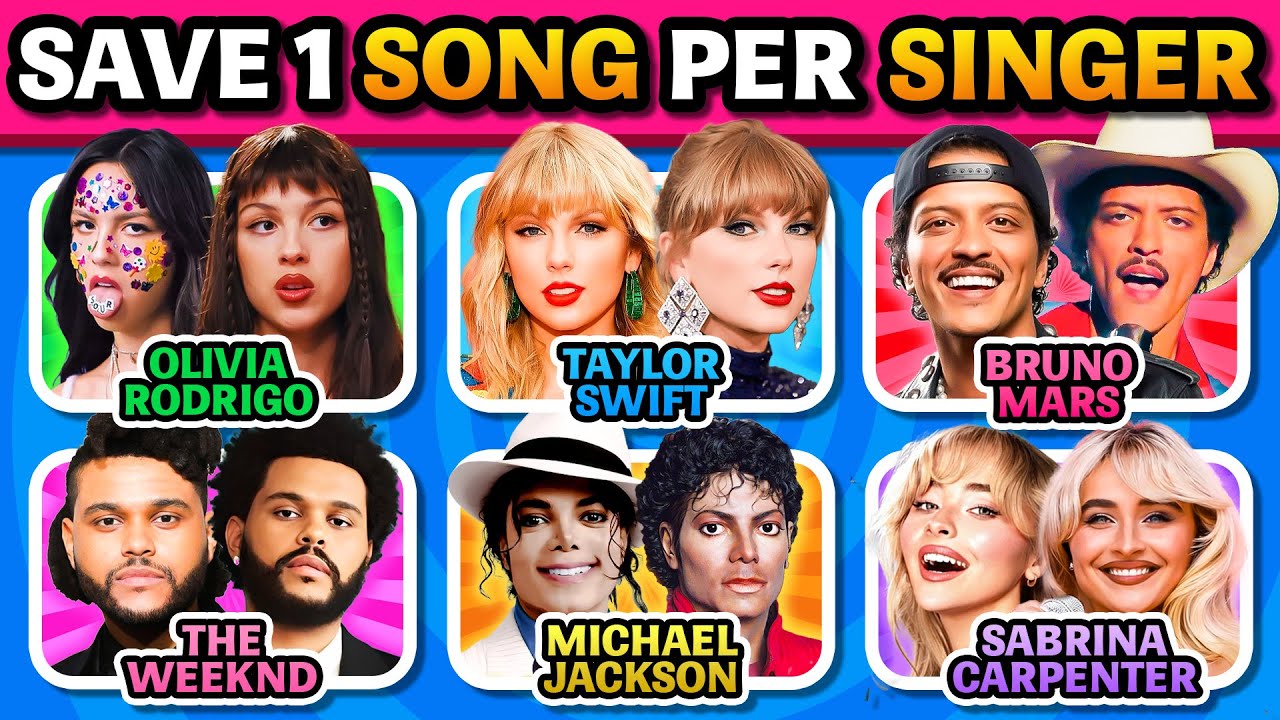 SAVE 1 SONG PER SINGER 🎤🎶 Most Popular Singers & Bands (6 Songs Each One) | Music Quiz