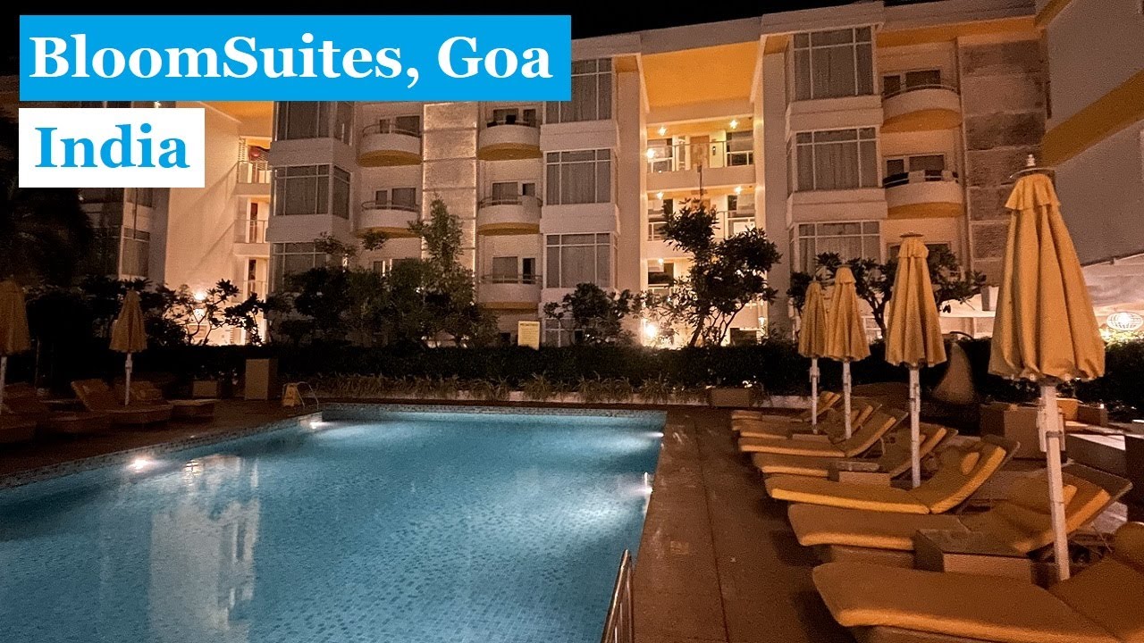 BloomSuites Hotel Calangute Goa, India - Room Tour, Buffet Breakfast, Swimming Pool, Gym - Review