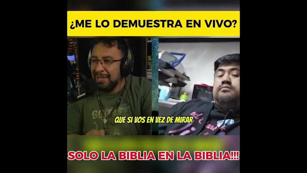 Santiago Alarcon vs. Protestante  que en último del video da un  consejo a los evangelicos.