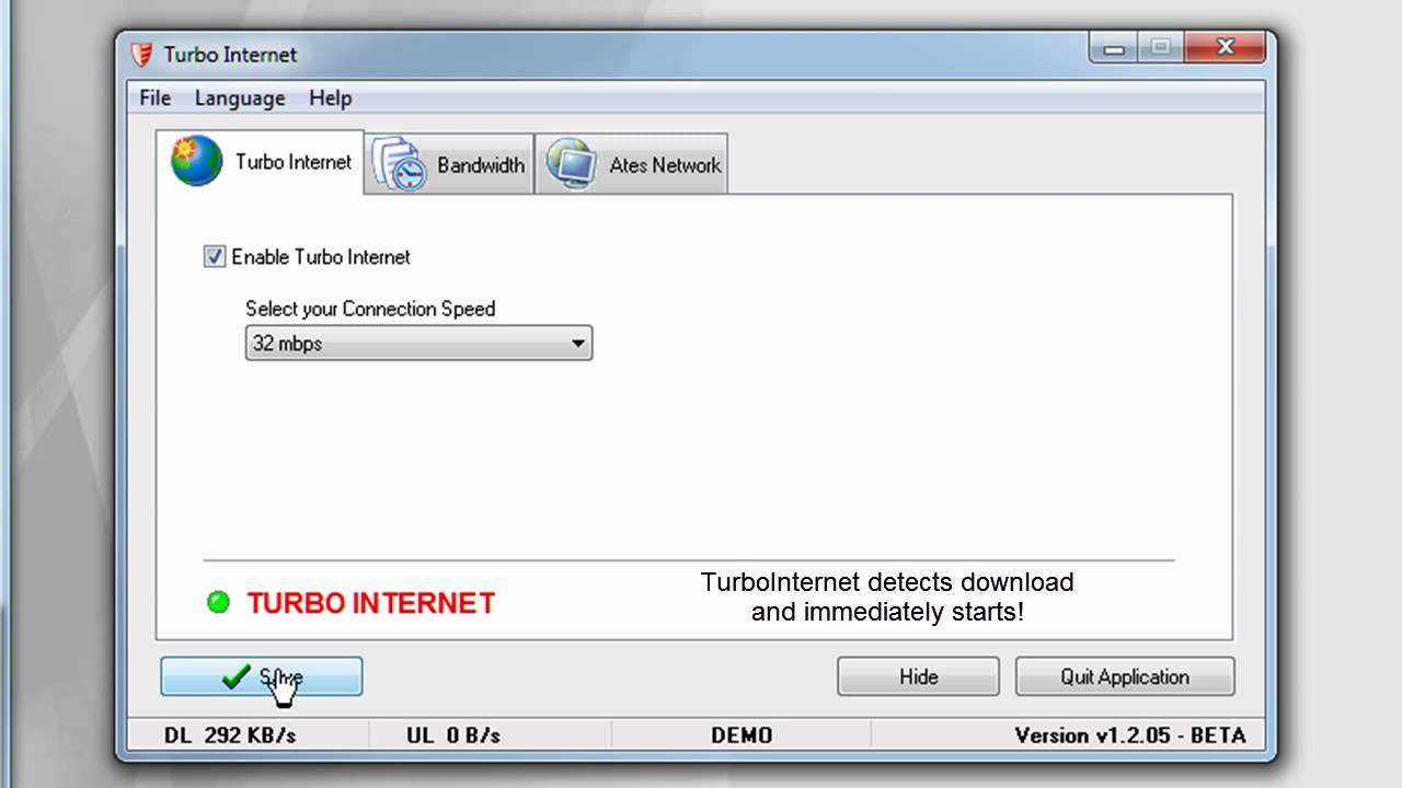 Turbo Internet Software - (Increase Internet Speed - Download Demonstration)