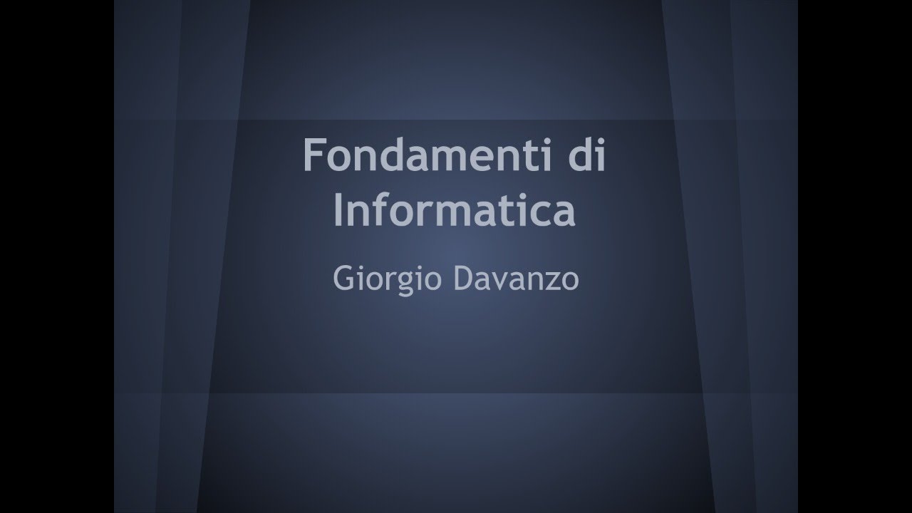 Fondamenti di Informatica - T03 Immagini (Parte 2) 2021