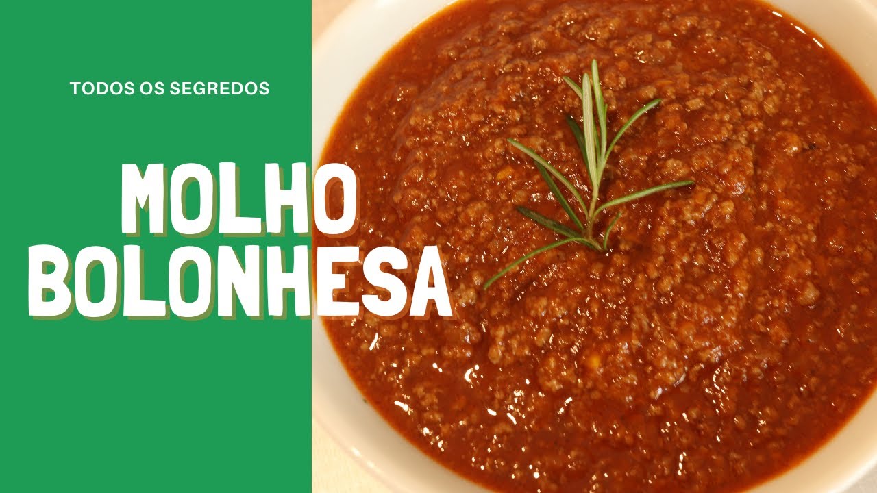 Todos os SEGREDOS para o seu MOLHO BOLONHESA não dar ERRADO!