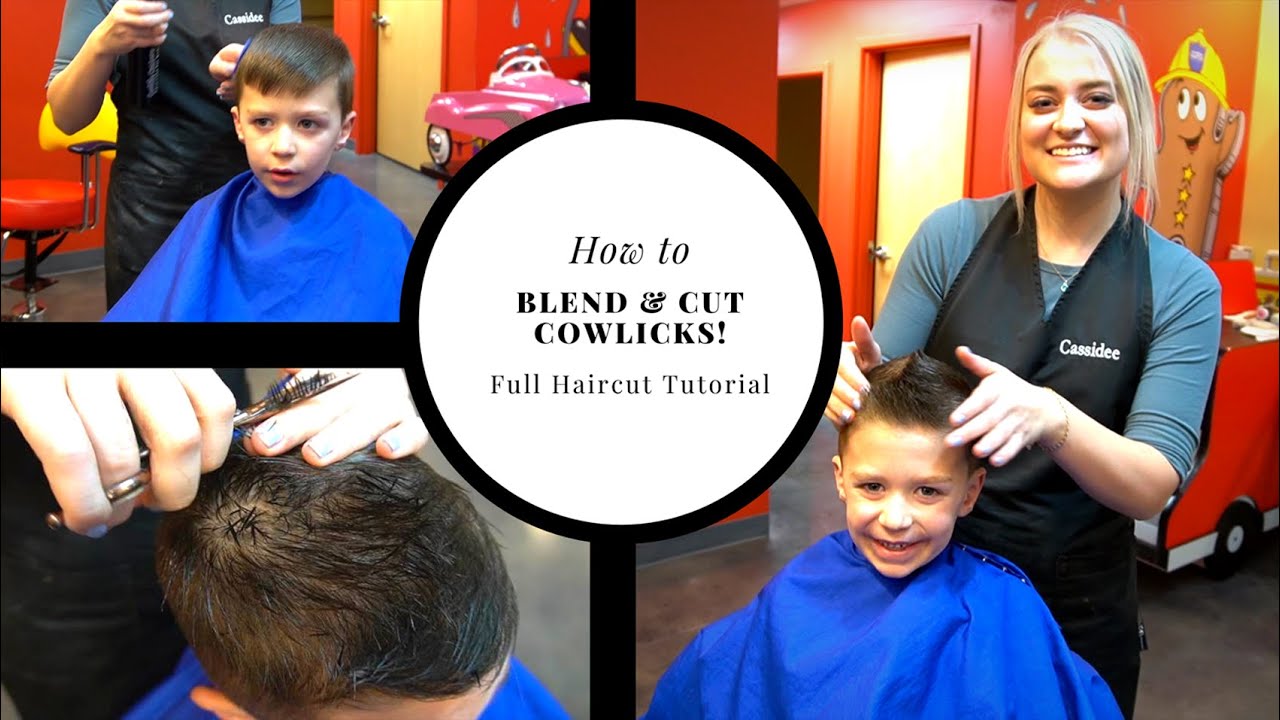 HOW TO CUT A MOHAWK (fohawk) boys haircut & style with emphasis on blending & cowlicks