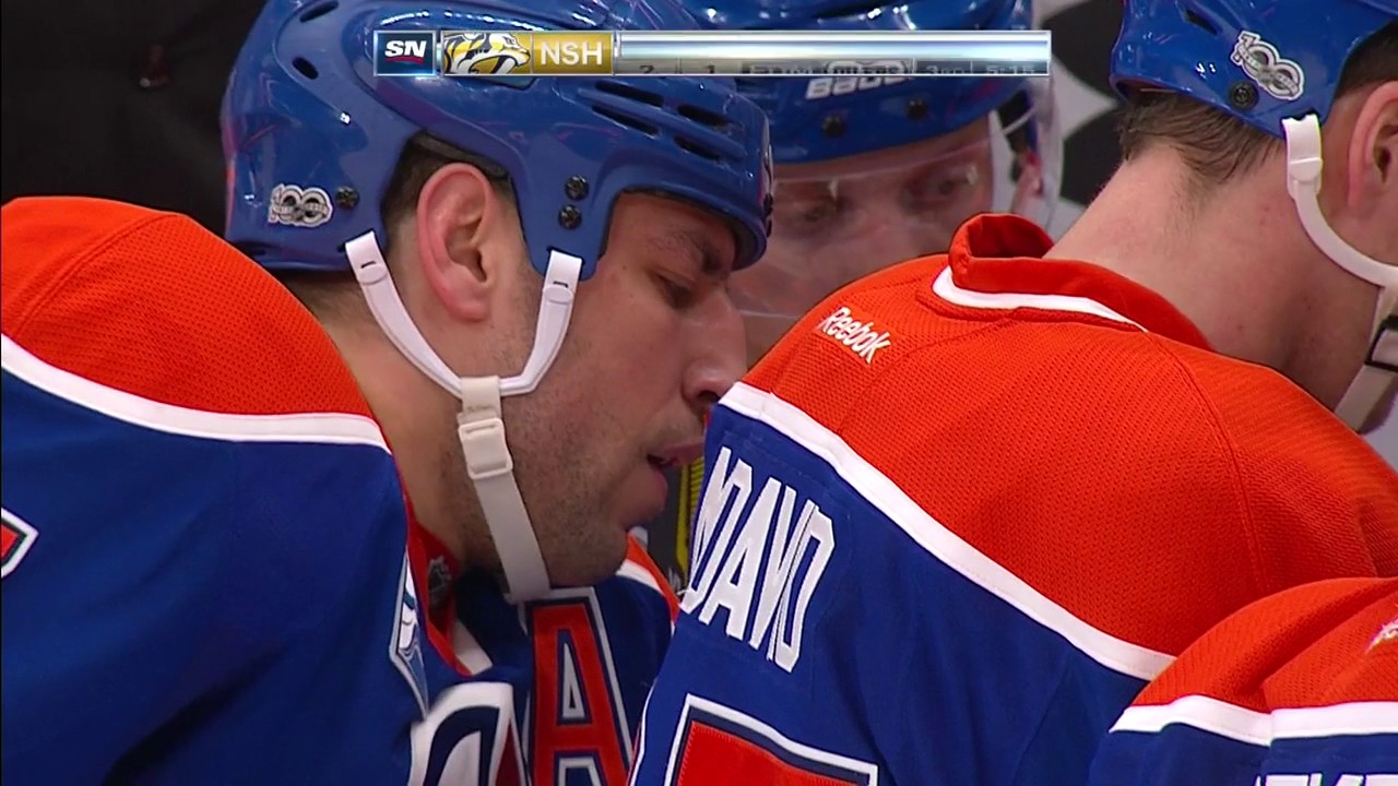 Lucic lays huge hit, draws penalty, then scores game-tying goal
