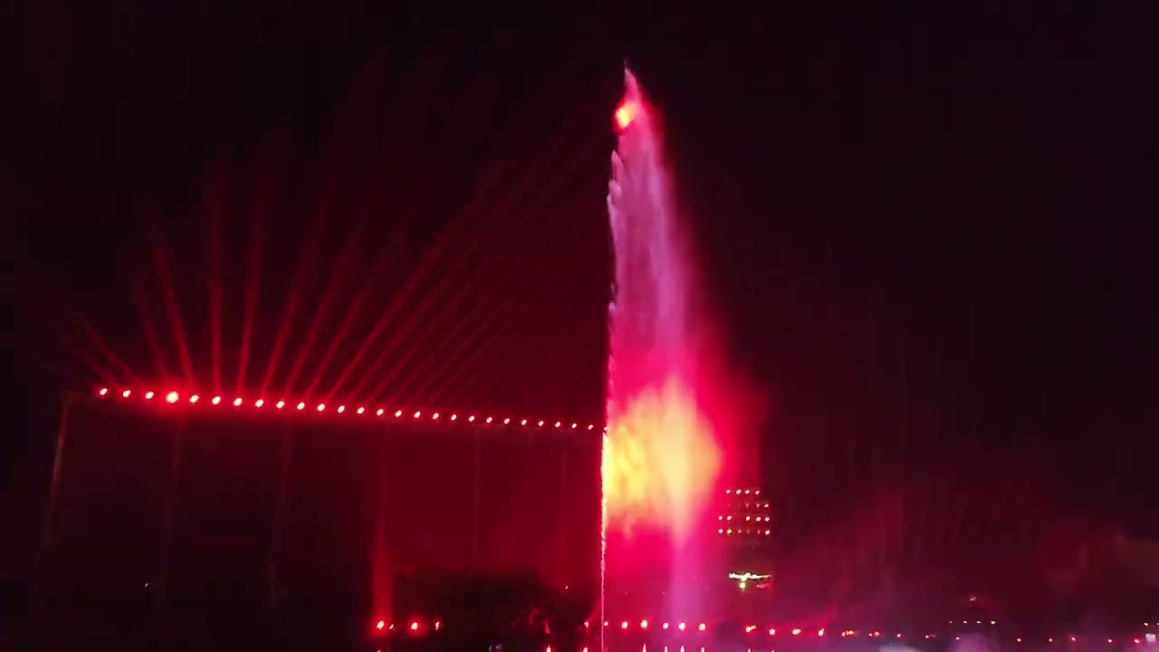 Confucius, Jining, Fountain and Drone show with Fireworks