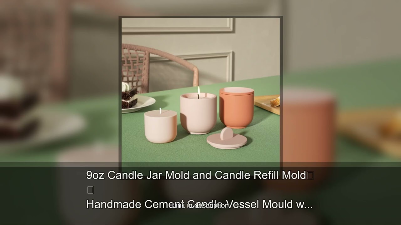 9oz Candle Jar Mold and Candle Refill Mold Handmade Cement Candle Vessel Mould with Sustainable