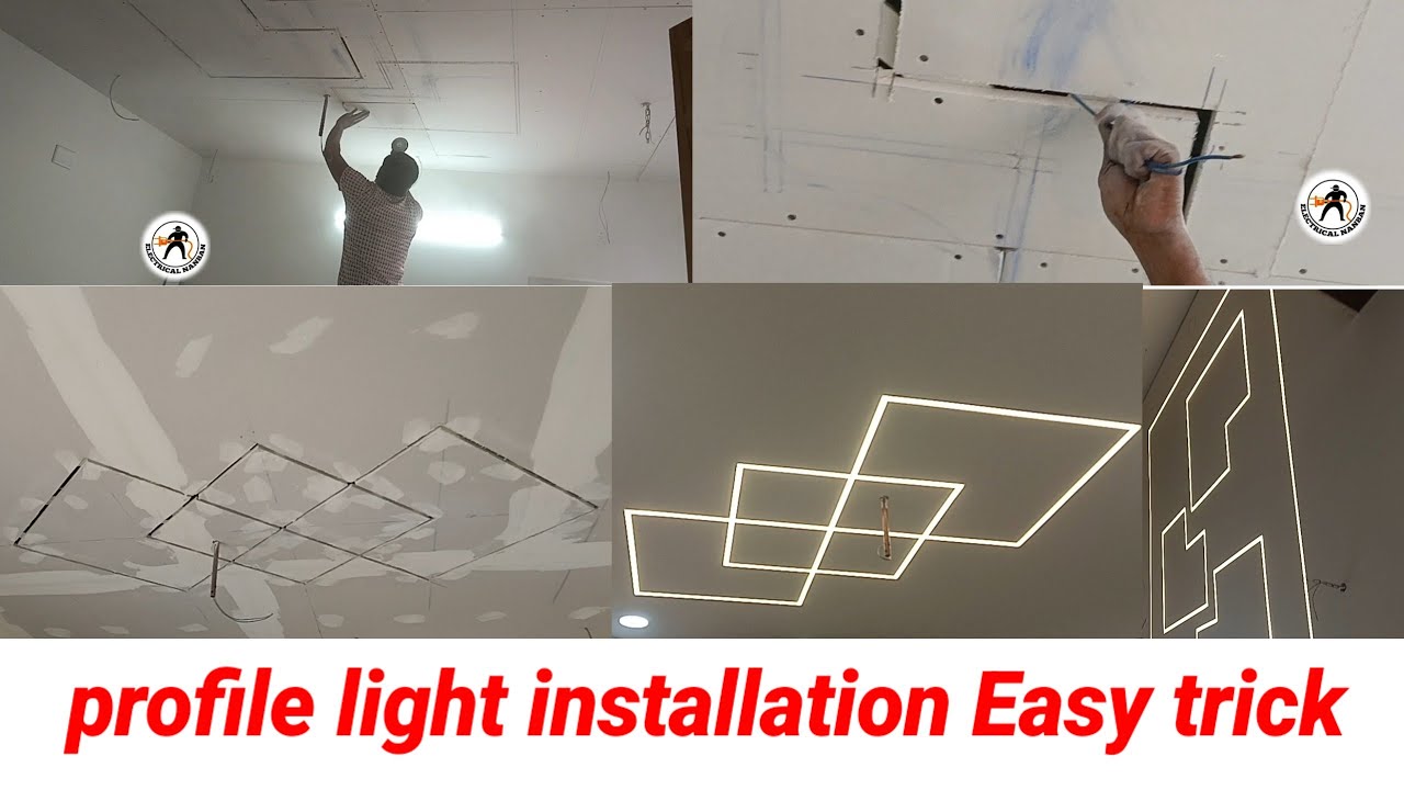profile light installation easy trick in tamil
