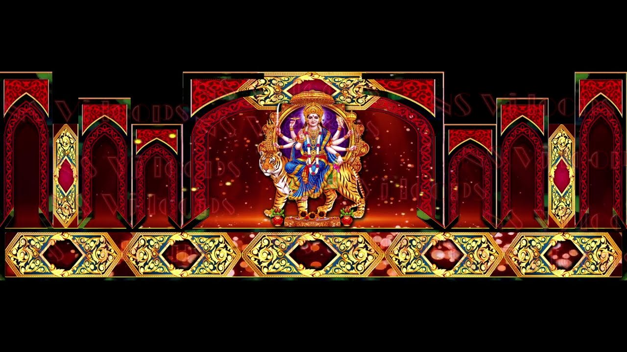 Led Screen Design 47 | Durga Maa Mapping Design Content | Led Wall Background Effect Led Wall Loops