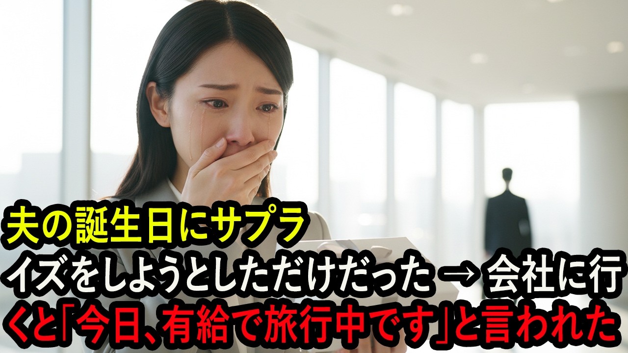 夫の誕生日にサプライズをしようとしただけだった → 会社に行くと「今日、有給で旅行中です」と言われた