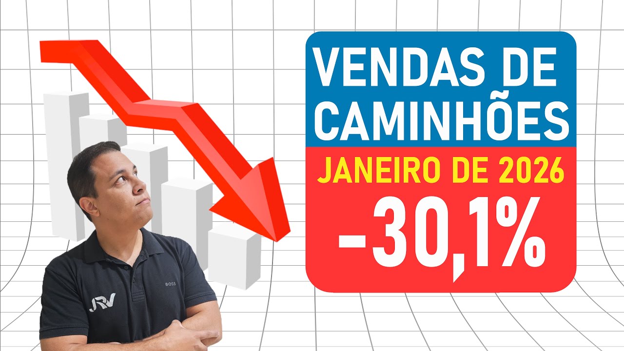 QUEDA DE 30%! O que aconteceu com mercado de caminhões em Janeiro de 2026