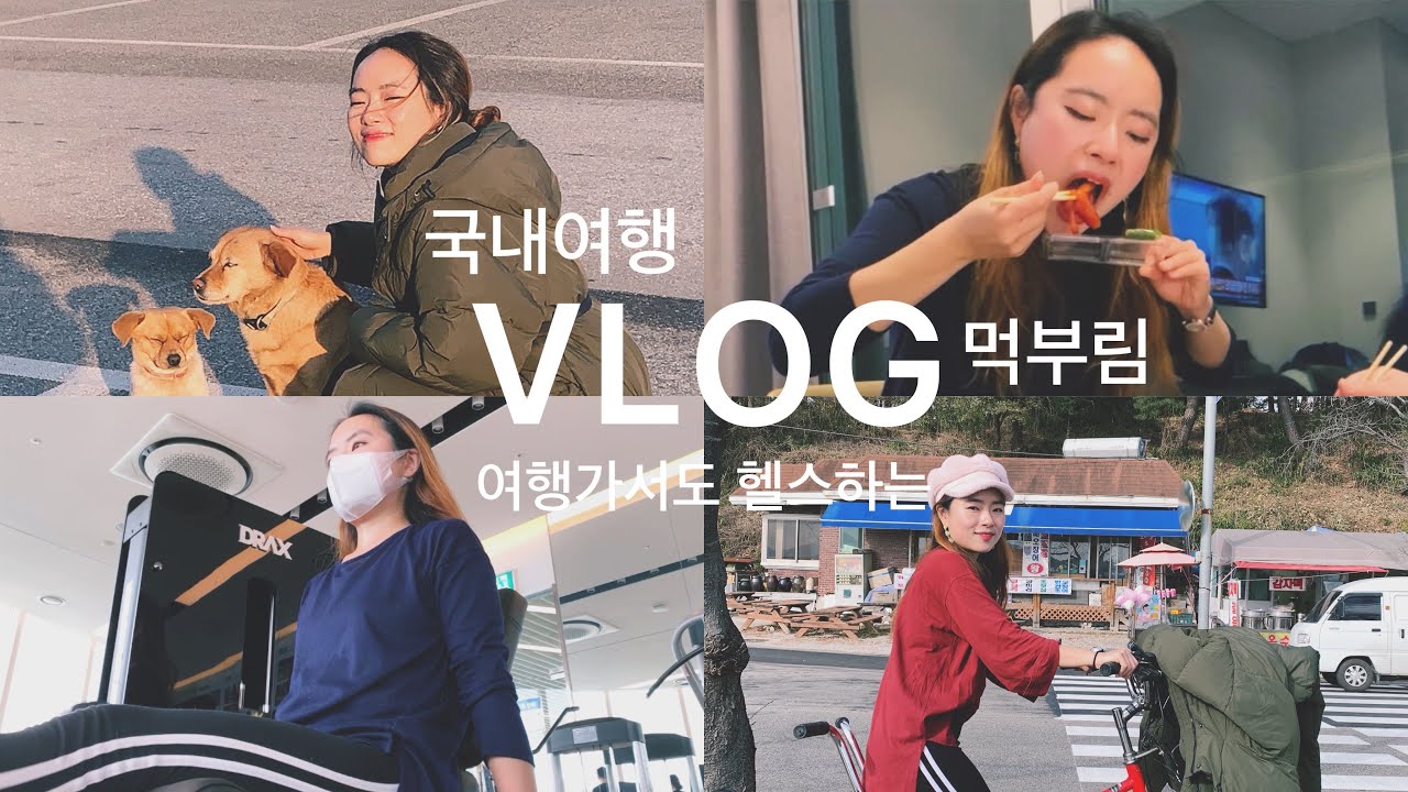 [국내여행 VLOG] 강릉 경포대 회 맛집! 남향진 해마루 먹부림 브이로그 , 그냥 시장 중앙시장 먹을거리 커피콩빵 , 스카이베이 헬스장