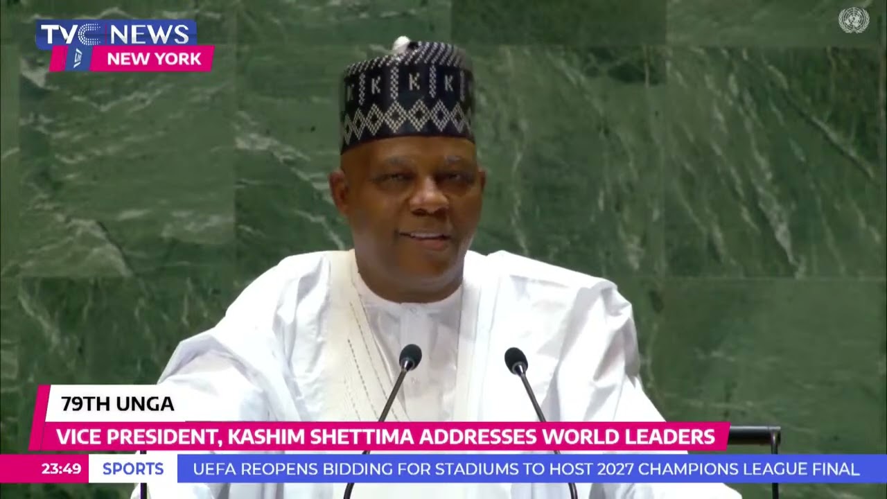 Vice President Kashim Shettima Addresses World Leaders At 79th United Nations General Assembl
