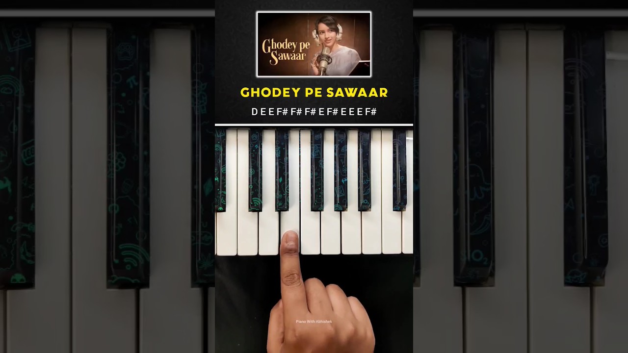 Ghodey Pe Sawaar Piano Tutorial #pianotutorial
