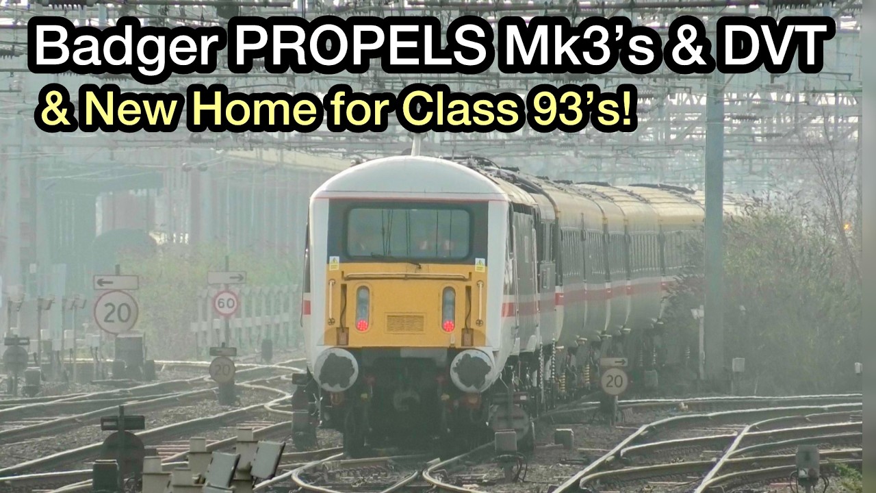 New HOME for Class 93's - Plus 89001 PUSHES Mk3's & DVT off Depot!