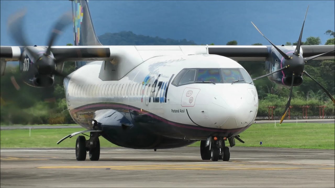 ATR 72-600 AZUL - (PR-AQM) Pouso e Decolagem em Joinville 22/05/2021