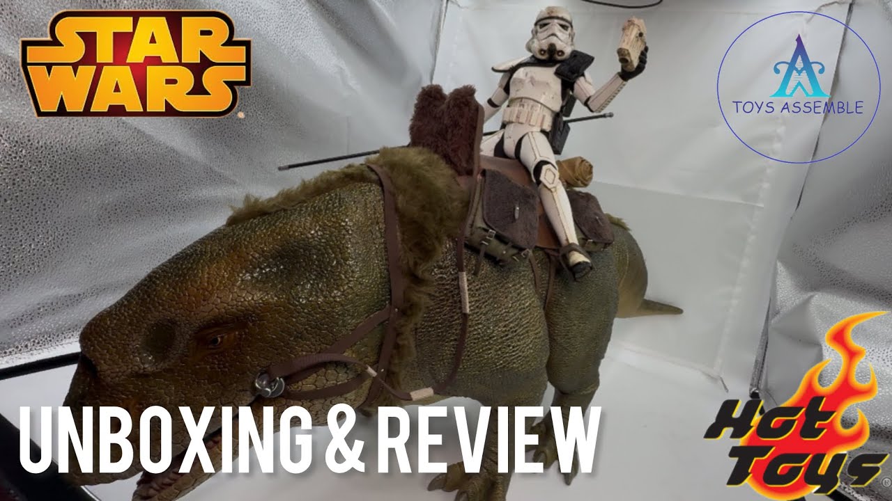 Ep44🔥Hot Toys MMS722 Sandtrooper Sergeant & Dewback – Star Wars: Episode IV A New Hope UNBOXING
