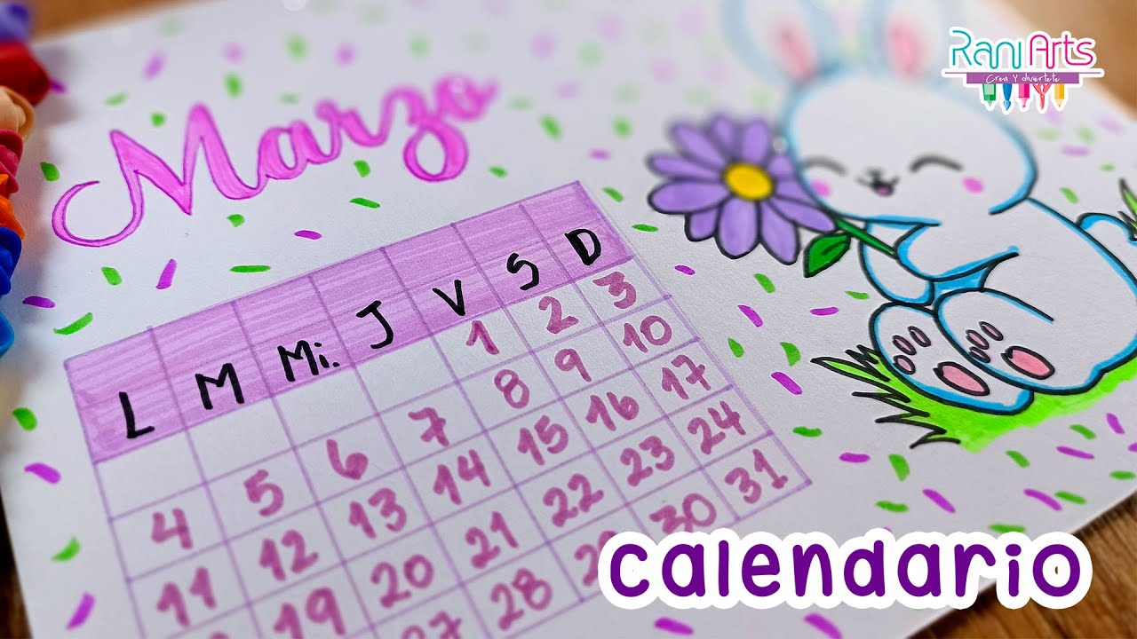 Haz el CALENDARIO DE MARZO - ideas de organización, bullet journal, journaling.