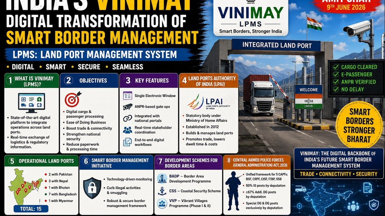 India's VINIMAY/ Land Port Management System Explained By Satendra Tomar Sir