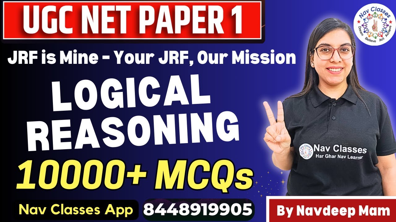 UGC NET Paper 1 Logical Reasoning PYQs, MCQs June 2025 | Crack JRF |  JRF is Mine | By Navdeep Kaur