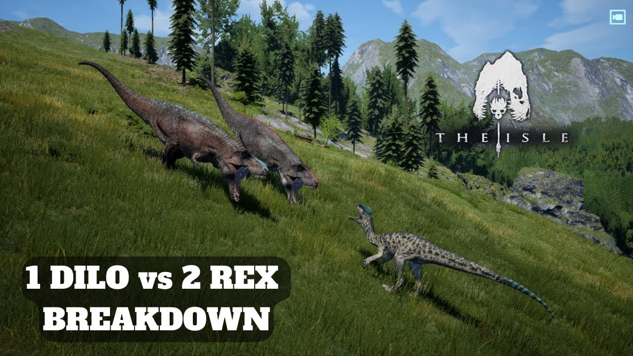 How to solo TWO Adult Rexs' as Dilo - Combat Guide & Breakdown - The Isle Legacy - River Den Server