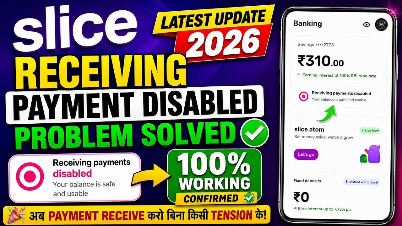 Slice Bank Account Freeze Problem: Receiving Payment Disabled Fix | OnlineGaming Update 2026