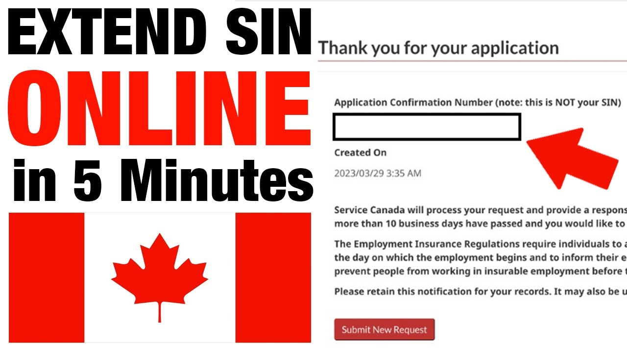 How To EXTEND *SIN NUMBER* ONLINE in 5 min in Canada 🇨🇦 2023