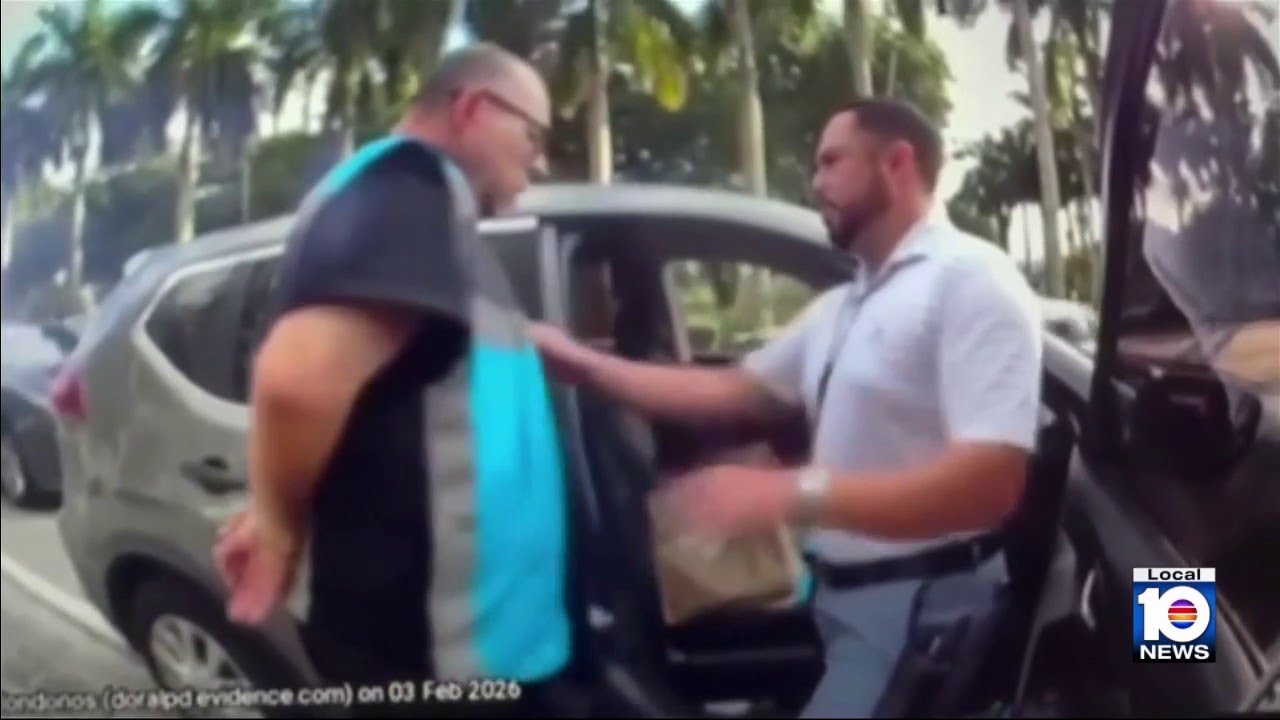 Bodycam video captures arrest of man accused of delivering, swiping packages from homes in Doral