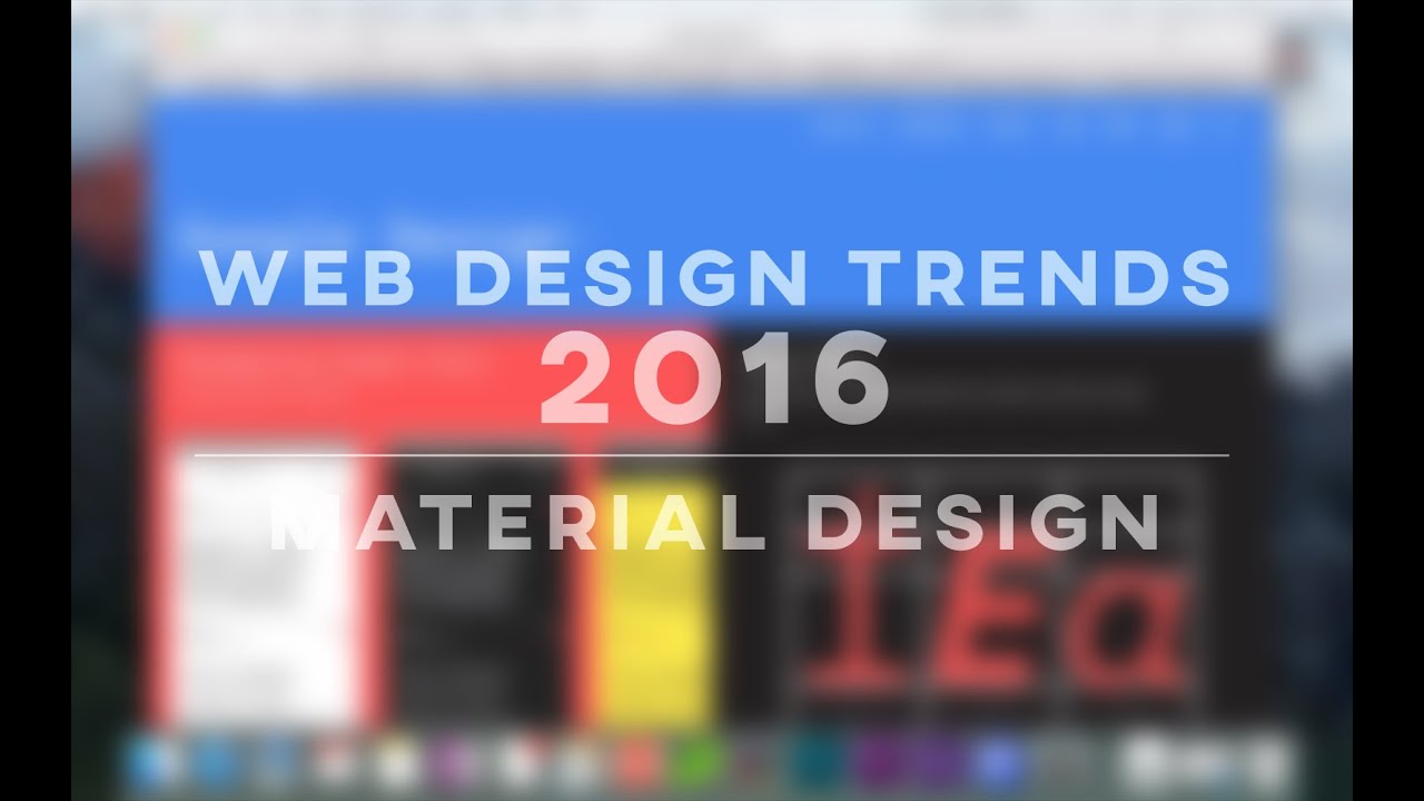 Web Design Trends 2016 - Material Design