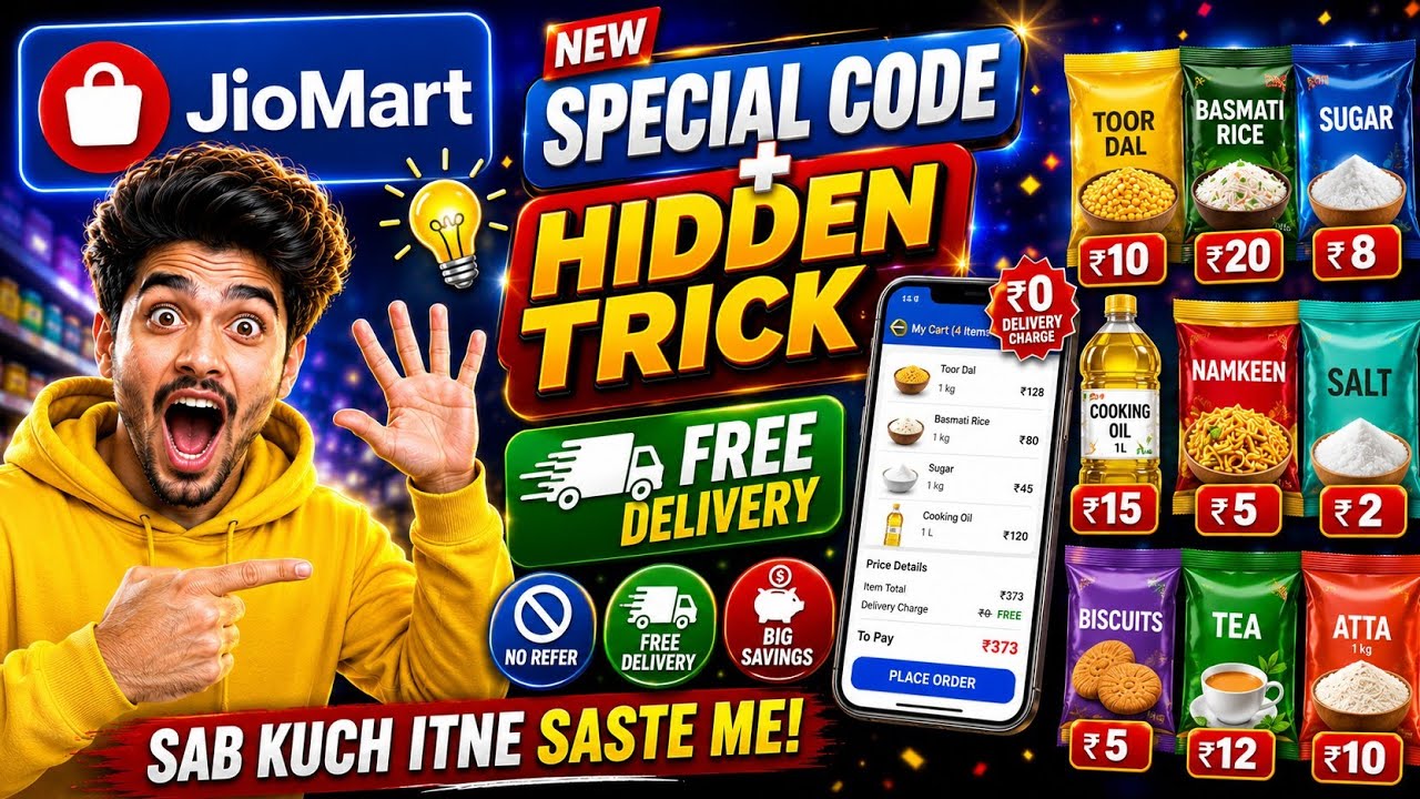 Jiomart Coupon Code Today | Jiomart 100 Free Shopping | Jiomart 100 off coupon | Jiomart offer today