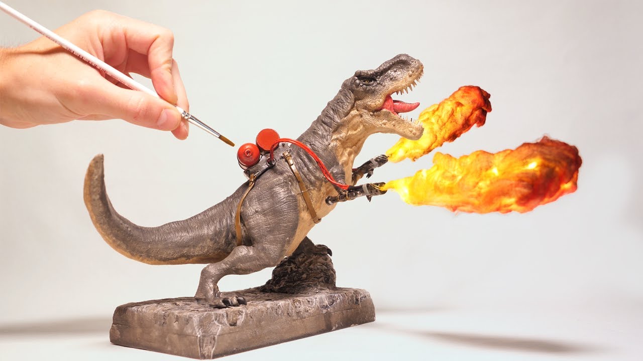I made a T-Rex and gave it flamethrowers