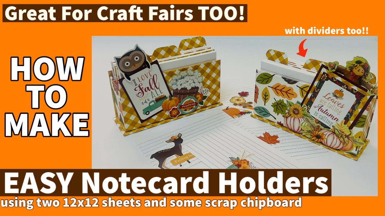 EASY Notecard Holder/ holds any 3x5 card or paper! GREAT RECIPE BOX