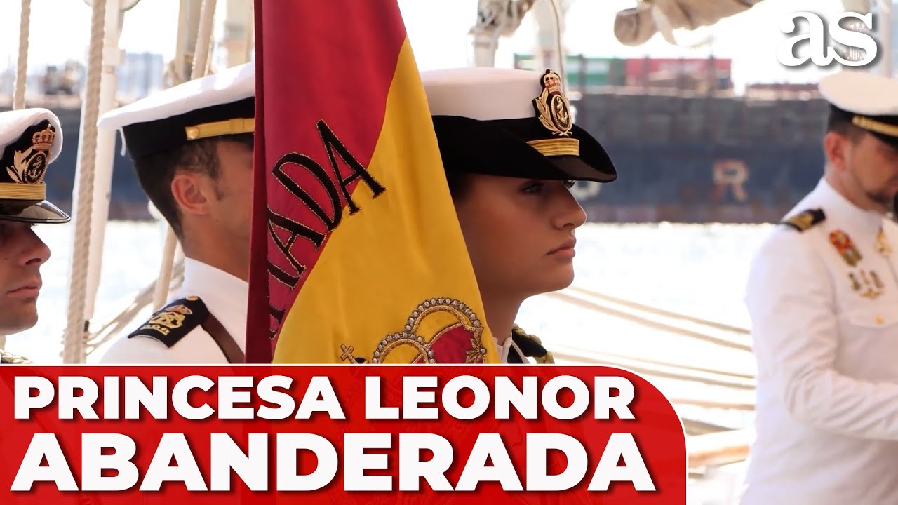 La PRINCESA LEONOR ejerce de ABANDERADA en MONTEVIDEO