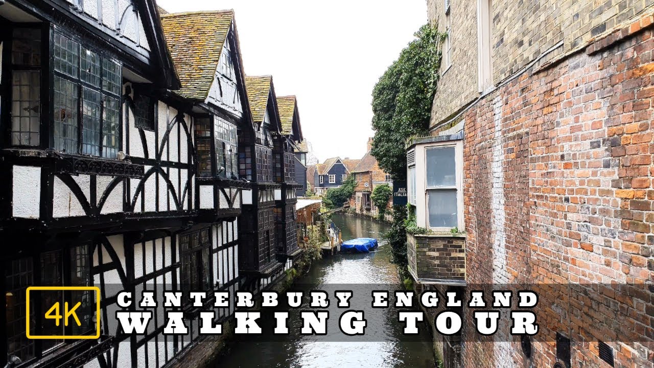 Canterbury, Kent, England | Town Centre Walking Tour in 4K