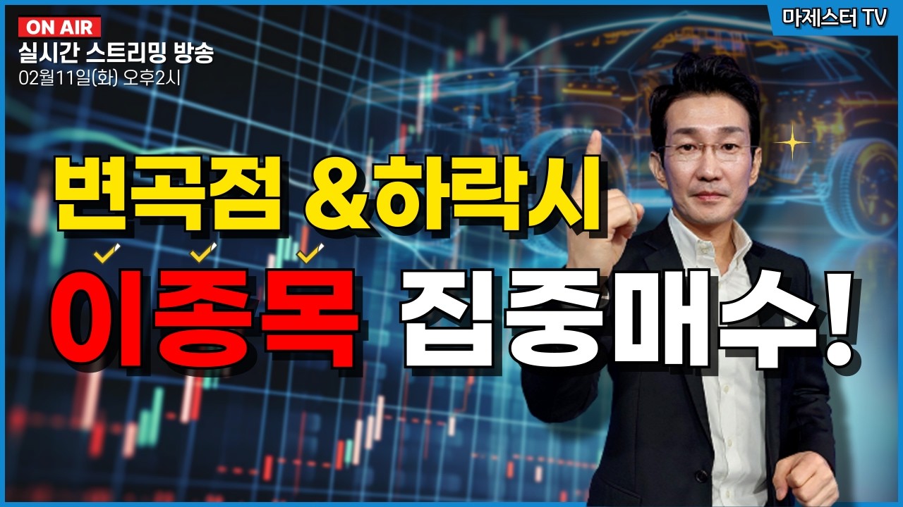 [02월11일] 변곡점 &하락시 이종목 집중매수!
