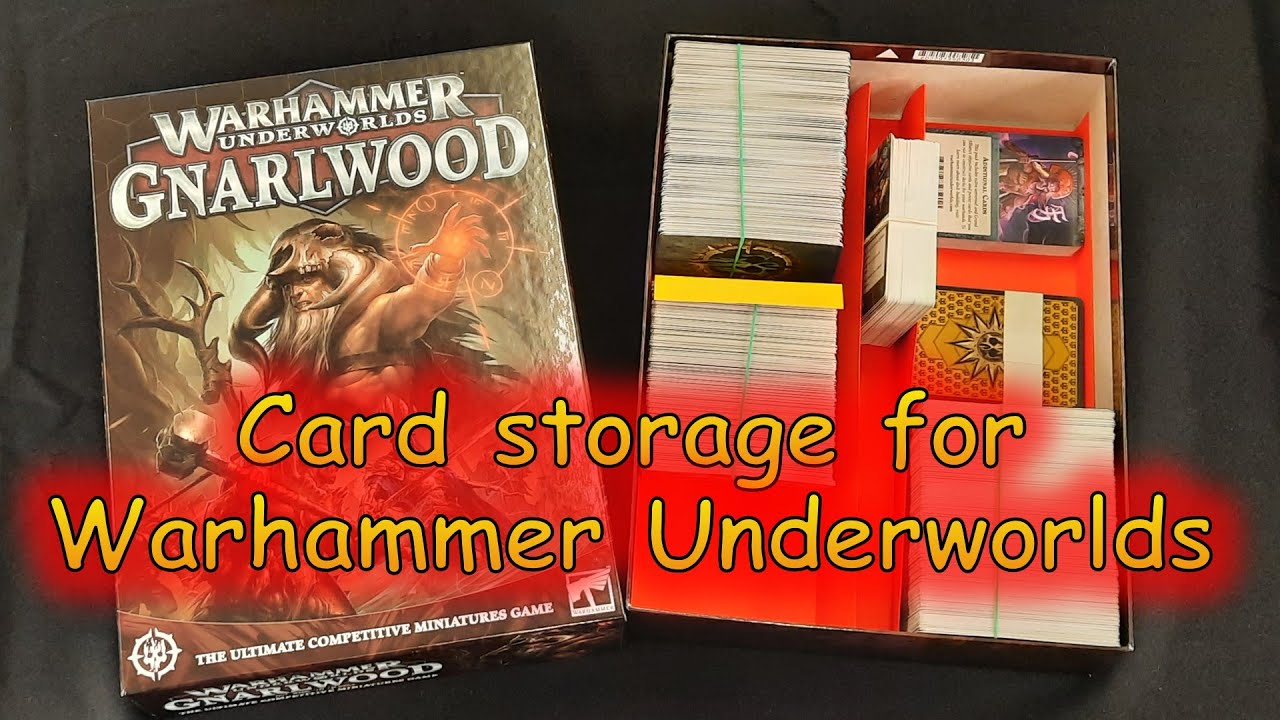 Making a storage tray for my unused Warhammer Underworlds Universal cards.