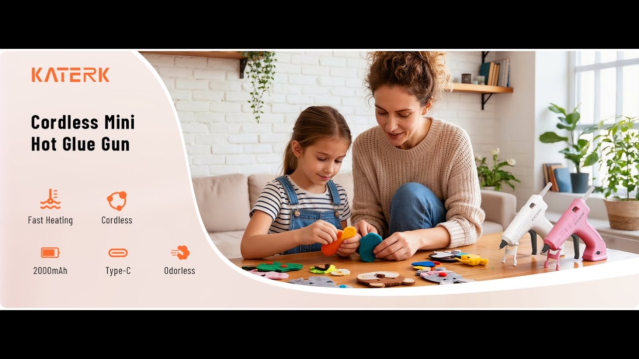 Katerk 3.7V Cordless Hot Glue Gun Kit