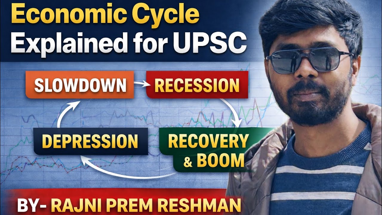 Economic Slowdown vs Recession vs Depression | Complete Economic Cycle Explained | UPSC Economy